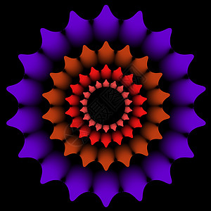 共心圆圈橙子几何学插图背景黑色紫色同心图片
