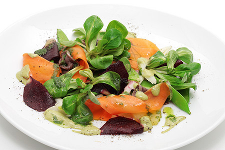 蔬菜和 Roro饭沙拉沙拉绿色美食食物餐厅午餐饮食拼盘红色烧烤图片