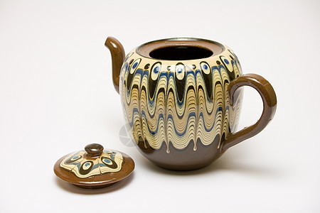 古代水壶文化陶器血管陶瓷健康茶馆闲暇传统饮料白色图片