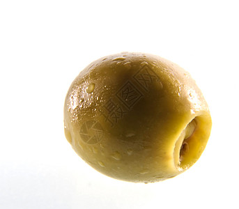 橄榄2食欲绿色石头柠檬白色背景图片