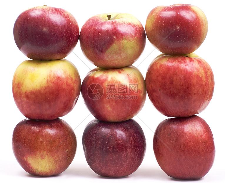 苹果食物红色黄色水果图片
