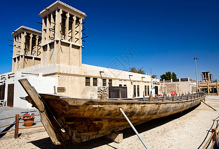 迪拜不同的建筑结构图遗产阳光历史性旅游文化博物馆村庄地标天空建筑学背景图片