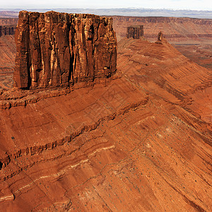 犹他州莫阿布 卡尼昂兰国家公园照片橙子峡谷岩石天线风景旅游旅行沙漠正方形图片