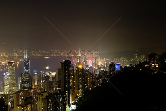 香港天际夜线图片