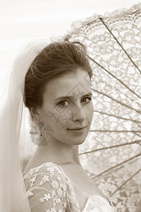 美丽的新娘项链反射已婚眼睛棕褐色女士婚礼花花边选手钻石图片
