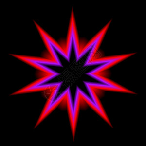 红星背景红色插图框架紫色黑色图片