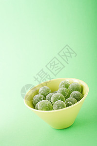 绿色果浆球零食甜心糖果口味脂肪育肥款待食物水果饮食图片