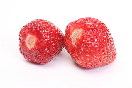 两个甜甜的草莓图片