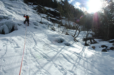 冰雪石朋友运动花岗岩登山者岩石安全行动冰镐拇指裂缝图片