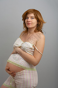 孕妇母亲婴儿女士大肚腩睡衣腹部新娘手臂压痛身体生活图片