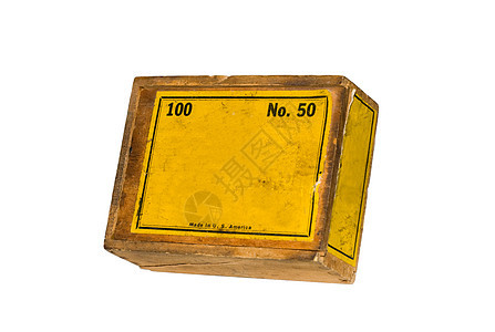 文品盒标识黄色木头背景图片