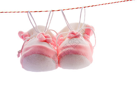 婴儿拖鞋衣服鞋类睡衣绳索配件粉色红色女孩领带图片
