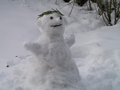 雪人花园雪球乐趣背景图片