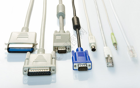 电缆连接器电脑金属通讯网络背景图片