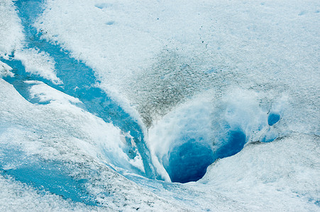 贝里托·莫雷诺冰川表面冰洞图片