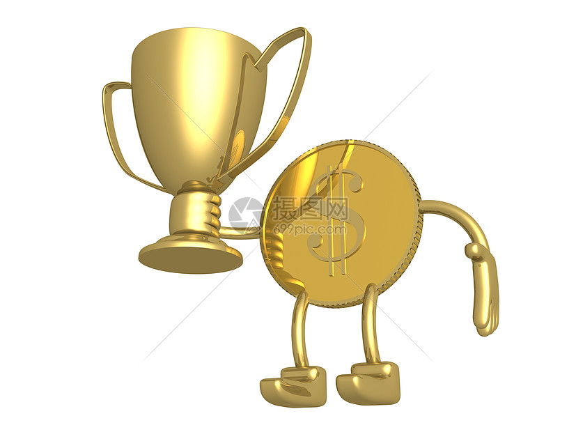 金美元手中的冠军杯杯竞赛仪式领导游戏金属金子战利品愿望报酬货币图片