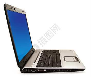 孤立计算机互联网屏幕笔记本电脑白色个人桌面电子展示背景图片