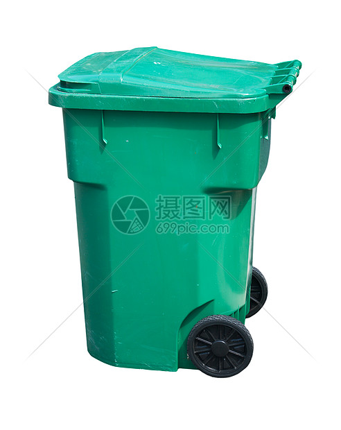 浅绿色垃圾桶图片
