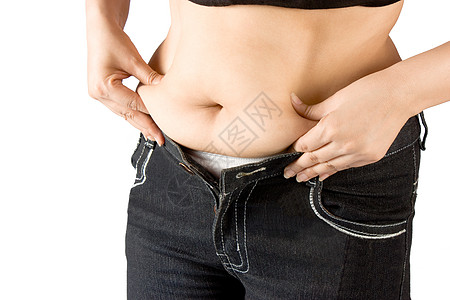 体脂肪测量牛仔裤女性敷料身体肥胖内衣化妆品女孩吸引力暴饮暴食图片