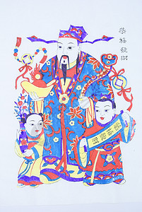 中华传统艺术木林区新年照片年画木版孩子图片
