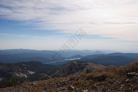 凯泽峰地平线荒野高度天空花岗岩顶峰国家草地全景岩石图片