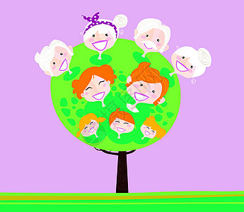 三代三代家族树背景图片