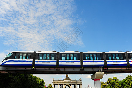 单轨列车城市运动运输旅行立交桥交通车辆铁路车站通勤者图片
