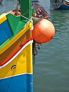 马耳他渔船场景钓鱼港口假期天蓝色海岸旅行医学码头蓝色图片