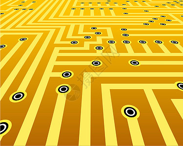 连接迷宫电路板电路网络电子橙子黄色图片