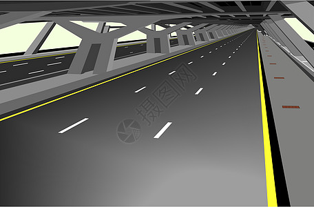 覆盖公路通道路线运输主路隧道建筑学灰色基础设施车道插图图片