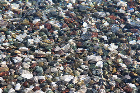 水下石头岩石反射池塘卵石砂岩海岸石质鹅卵石图片
