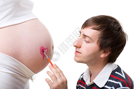 以爱等待身体肚子母性绘画女性身份希望怀孕生活男人图片