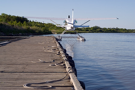 嵌入板翅膀反射旅游运输航程码头水上飞机自由旅行绳索图片