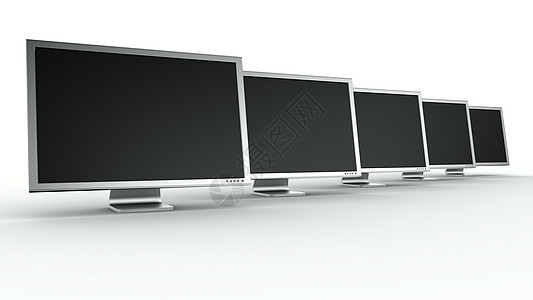 多个监视器团体控制板宽屏电脑液晶屏幕晶体管薄膜白色技术图片