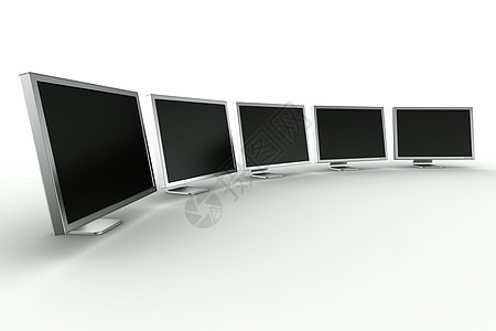 多个监视器技术控制板液晶薄膜计算机屏幕办公室电脑晶体管白色图片