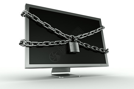 挂锁监视器宽屏展示电子保护电脑晶体管链式计算机液晶屏幕图片