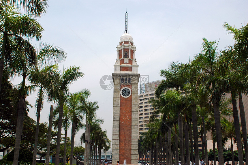香港时钟塔手掌建筑时间手表钟楼建筑学图片