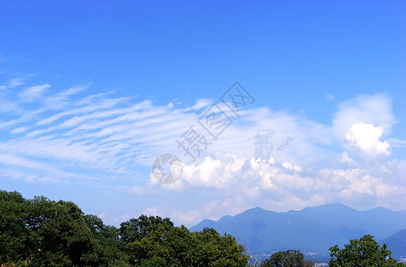 天空空气全景丘陵背景图片
