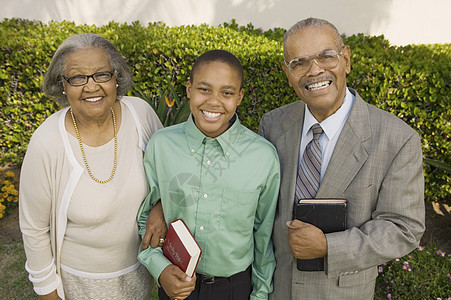 基督教祖父母和外孙图片
