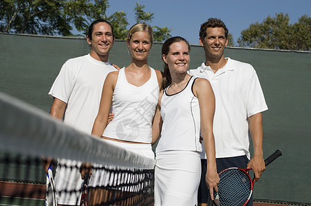 网上混合双网球玩家女性球赛休闲中年人成年人比赛竞技运动员双打男人图片
