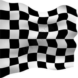 复选旗牌海浪竞赛成功锦标赛胜利发动机冠军黑色旗帜概念图片