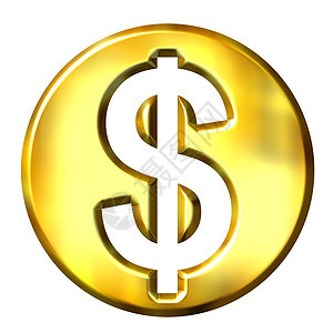 3D 3D 金元圆形圆圈现金价格插图货币经济金子令牌反射图片