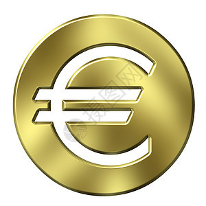 3D 金欧元交换插图货币反射圆圈价格经济圆形令牌销售图片