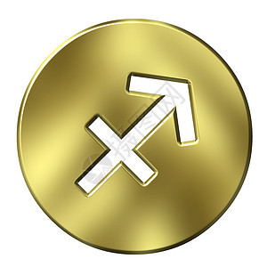 射箭座反射八字插图按钮金子艺术圆形金属黄色圆圈图片