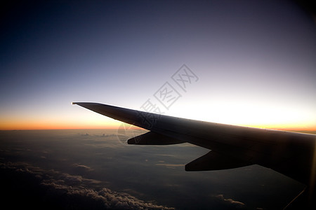 日落飞机商业飞机客机天空空气日落红眼睛翅膀橙子喷射图片