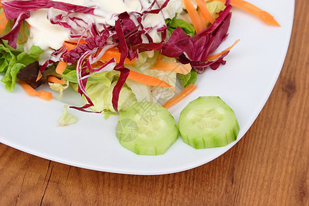 沙拉美食午餐健康饮食盘子素食餐具生菜食物草本植物图片