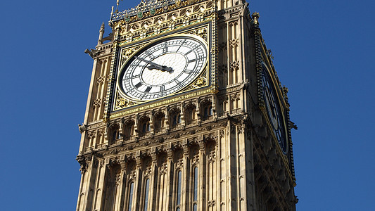 Big Ben 伦敦手表蓝色钟声议会比率建筑学天空图片