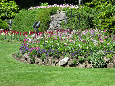 不列颠哥伦比亚省维多利亚州布查特花园公园美丽照片旅行花朵游客植物反射花园冥想图片