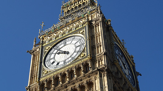 Big Ben 伦敦手表建筑学钟声天空议会蓝色图片