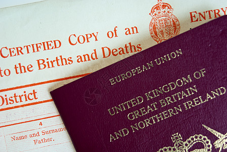 BC和护照王国联盟证书红色金子背景图片